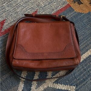 Frye Cognac Leather Crossbody Bag